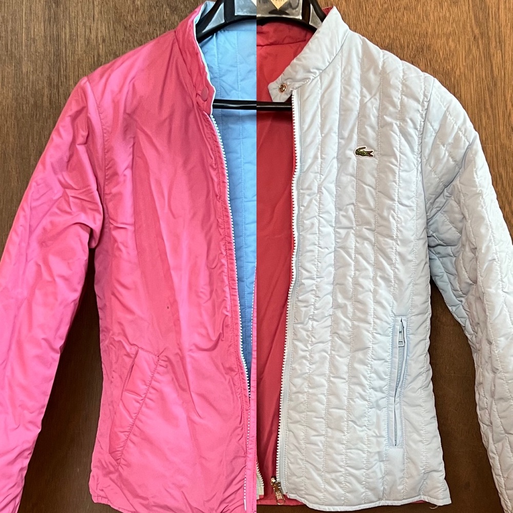 Lacoste reversible blue/pink jacket FR 38 US S